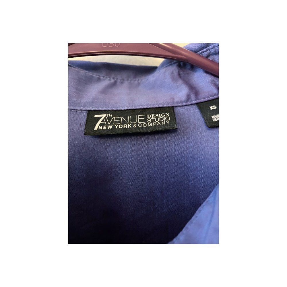 7th Ave Design Button Down Shirred Dress Shirt XS - Picture 6 of 6